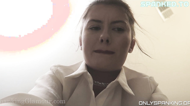 Spanking Glamour - Brunette Nikki Starling Spanked on The Panties