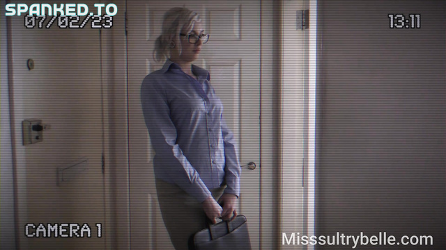Miss Sultrybelle - Severe secretary caning, She Knows She’s Been Naughty and Loves the Attention