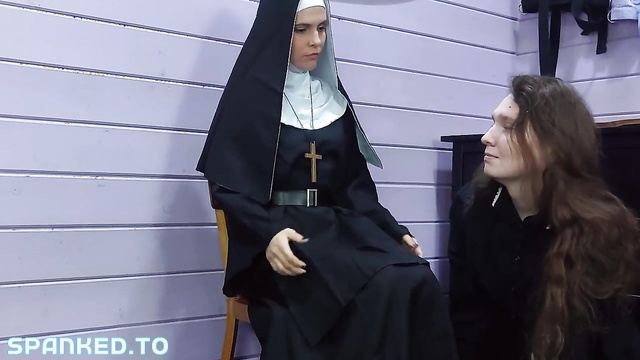 Spanking from a Nun, But She’s Making This Punishment Look Way Too Fun