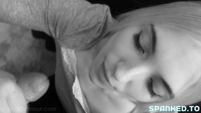 Spanking Glamour / Smoking Erotica - Sexy Blondie Amber Maddie Bare Bottom Discipline