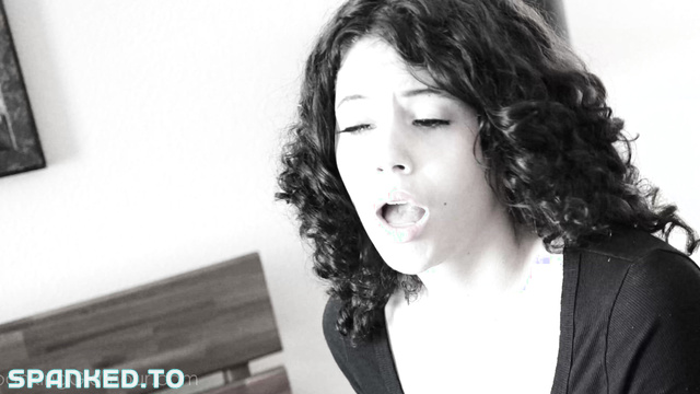 Spanking Glamour / Smoking Erotica - Sexy Brunette Nicole Luva Over Knees Spanking