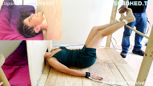 Feet Universe - Skinny Brunette Hard Cane And Whip Bastinado