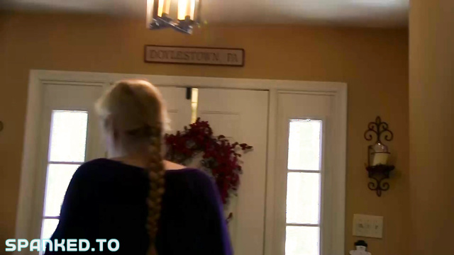He Finally Disciplined This Teasing Blonde Bare Bottom Red and Sore Tonight
