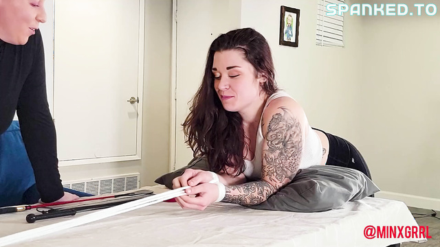 Minx Grrl's Fetish Corner - Couple Catches The Naughty Brunette Double Domination and Brutal Shared Punishment