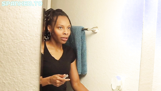 Pharaoh Spanks Studios - Ebony Girl Bites Her Lip Hard Enduring Wave After Wave Of His Cruel Painful Discipline