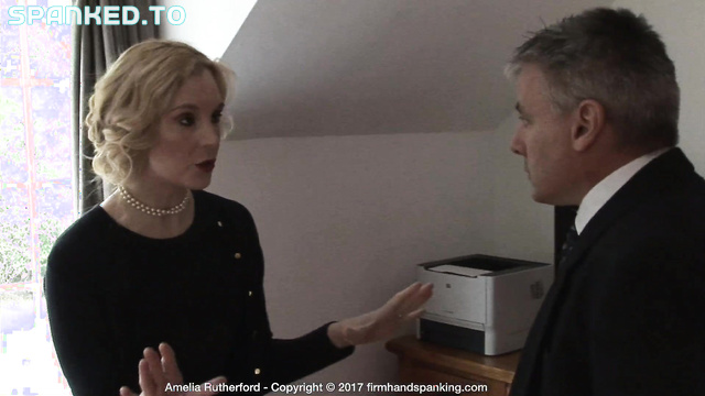 Firm Hand Spanking Clips - He Lifted Blonde's Skirt High For Punishment Bare Ass Exposed And Spanked Until She Sobbed
