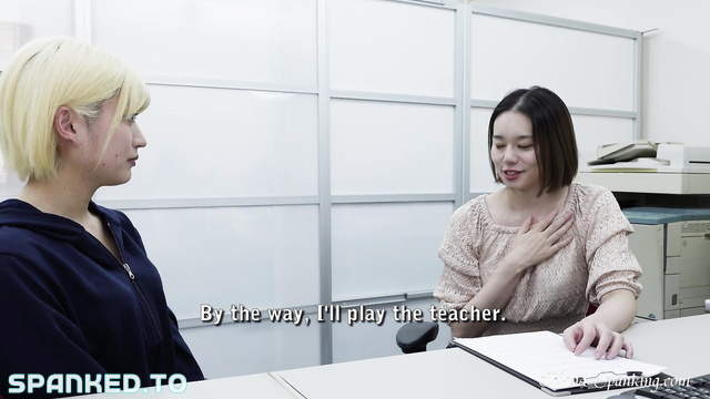 Hand-Spanking - Strict Japanese Teacher Lifts Plaid Skirt For A Stern School Spanking