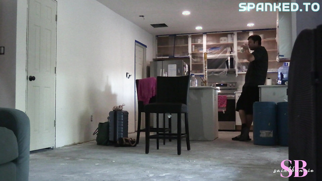 Saintbunnie - Bending Over For A Bare Handed Spanking In The Unfinished Kitchen