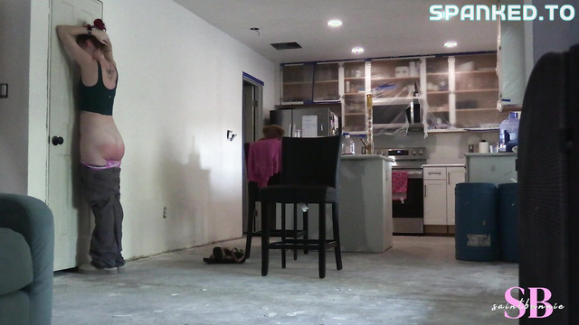 Saintbunnie - Bending Over For A Bare Handed Spanking In The Unfinished Kitchen