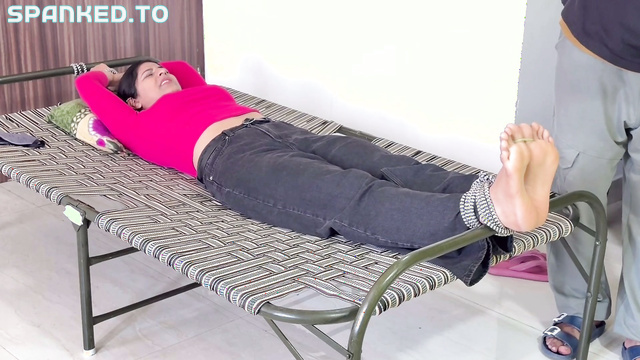 Strict Master Raises Belt To Punish A Naughty Girl’s Bare Feet For Her Wicked Disobedience