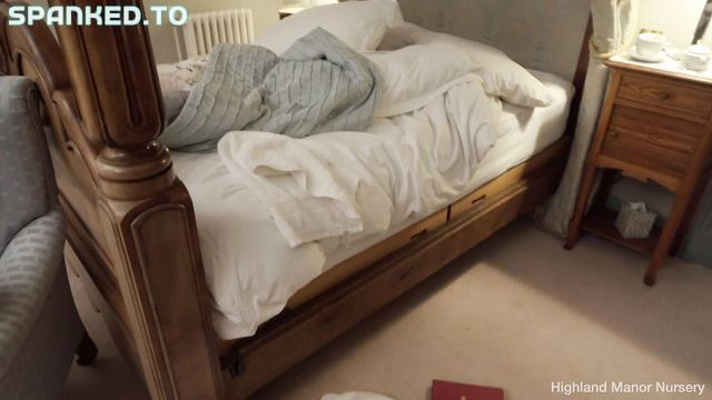Highland Manor - Cruel Blonde Hand Naughty Bitch Then Puts A Diaper On Her For Shame