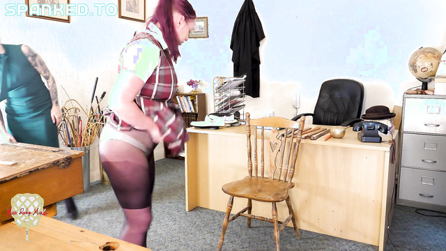 Sadistic Boss Delivers A Merciless Spanking To Her Helpless Whore`s Bare Ass